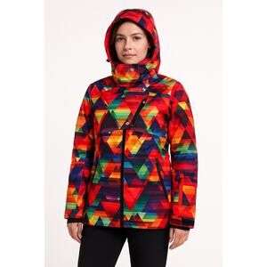 2010s Gsou Snow Geometric 10K Waterproof Ski Jacket snowboard winter Small